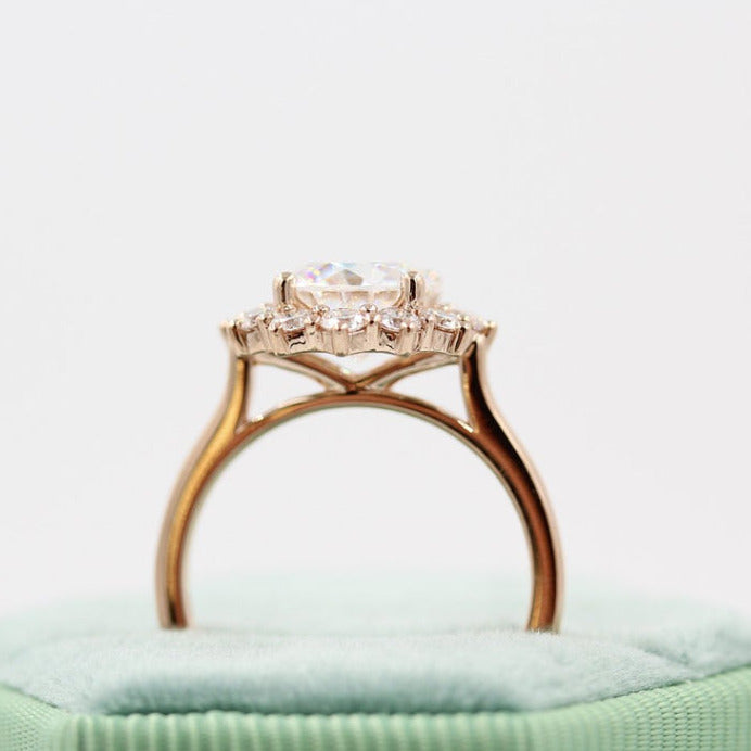 Cathedral Style Diamond Ring, Bridal Ring