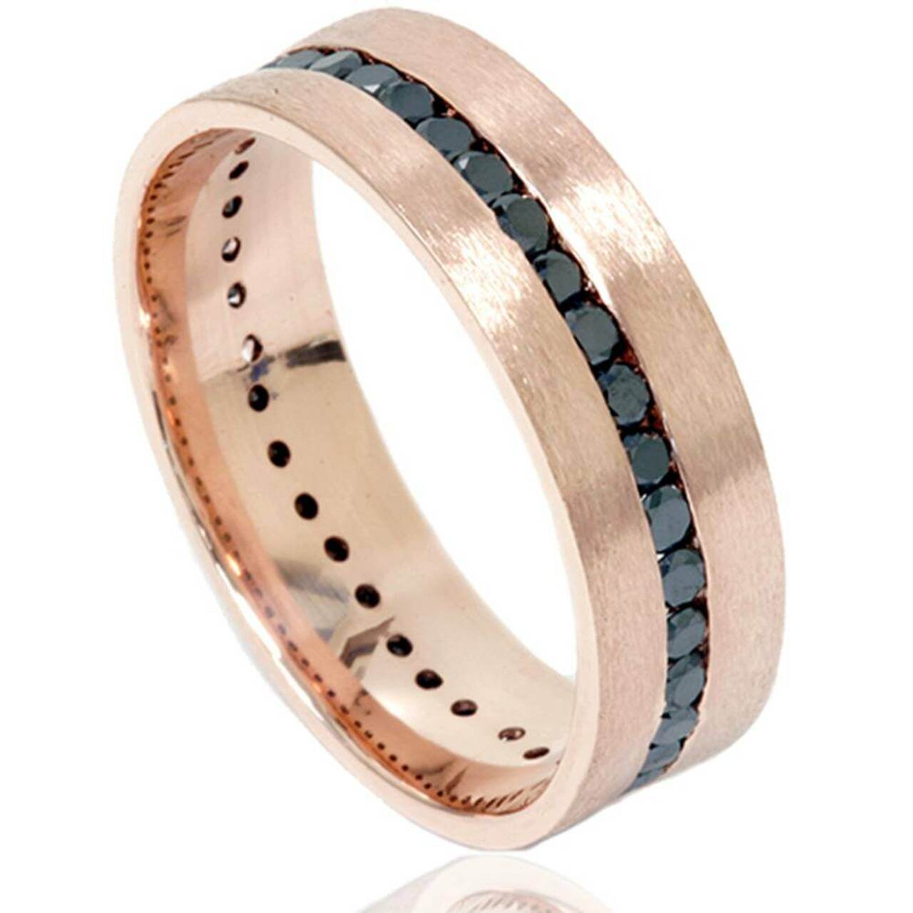 Channel Set Black Diamond Band