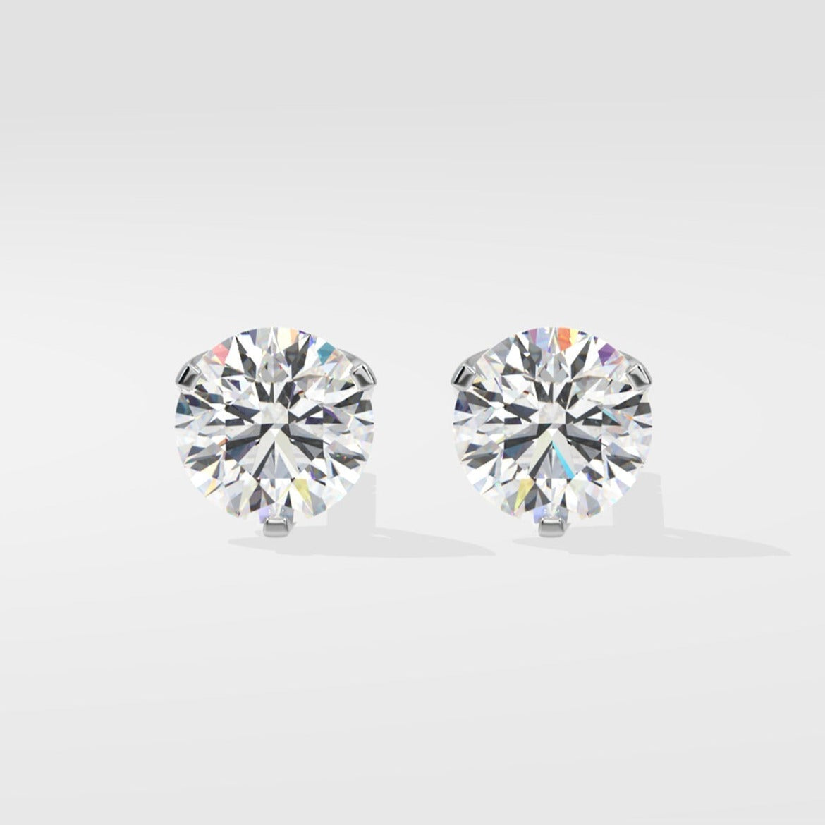 Classic Solitaire Stud Earrings