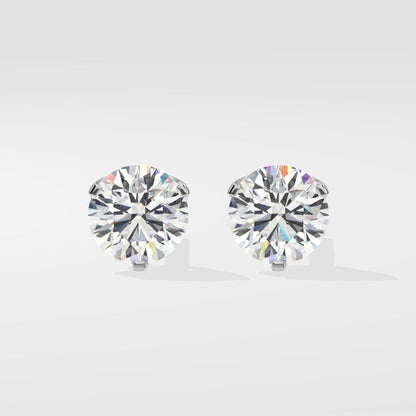 Classic Solitaire Stud Earrings