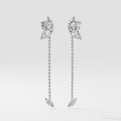 Cluster Diamond Modern Earrings