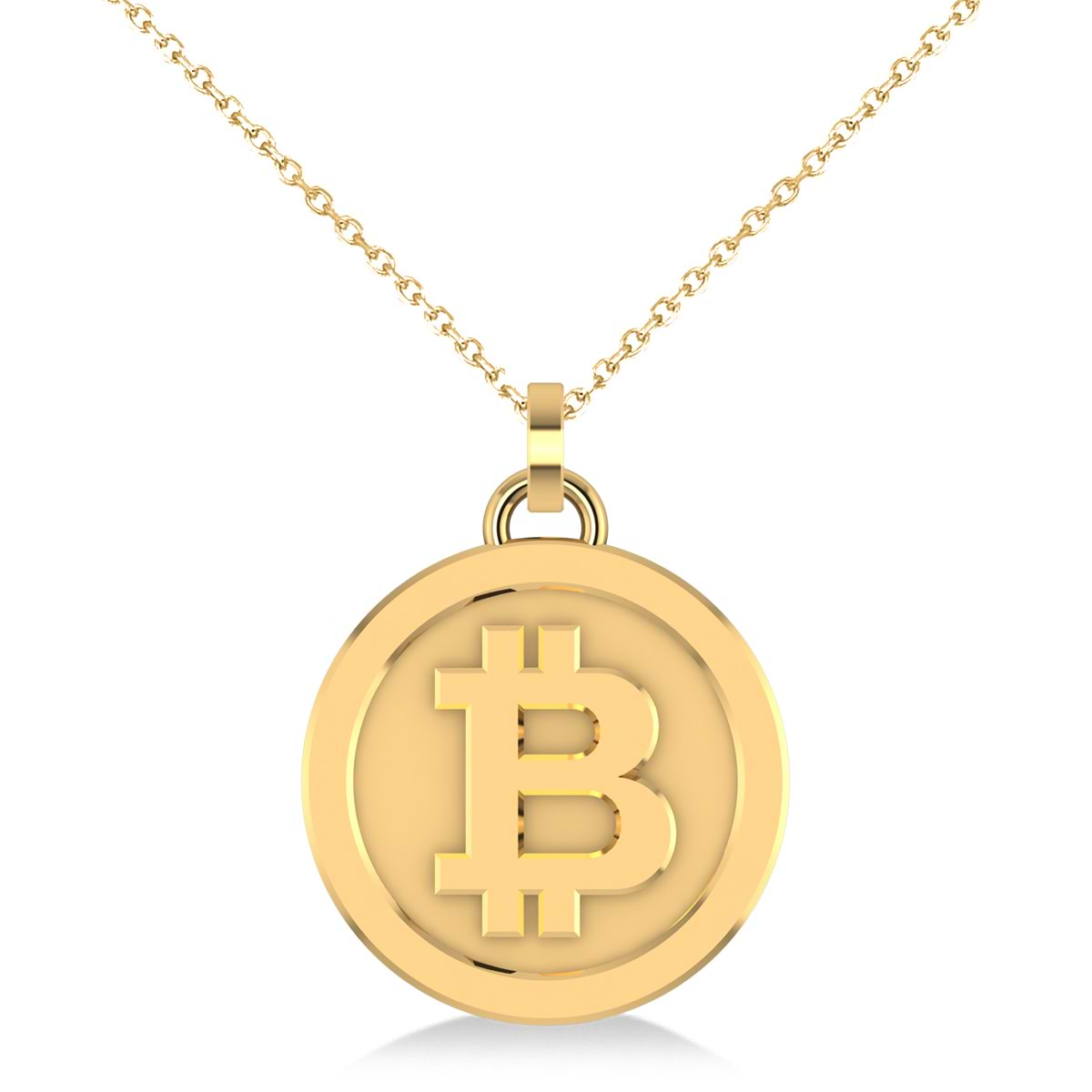 Cryptocurrency Bitcoin Pendant Necklace For Her