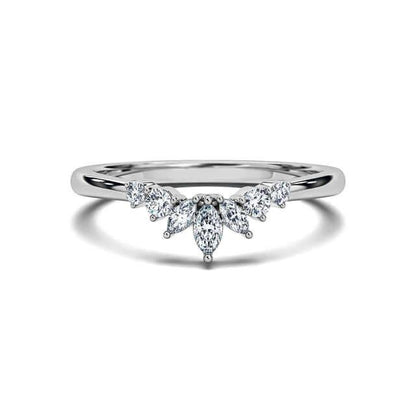 Curved Wedding Ring Women 