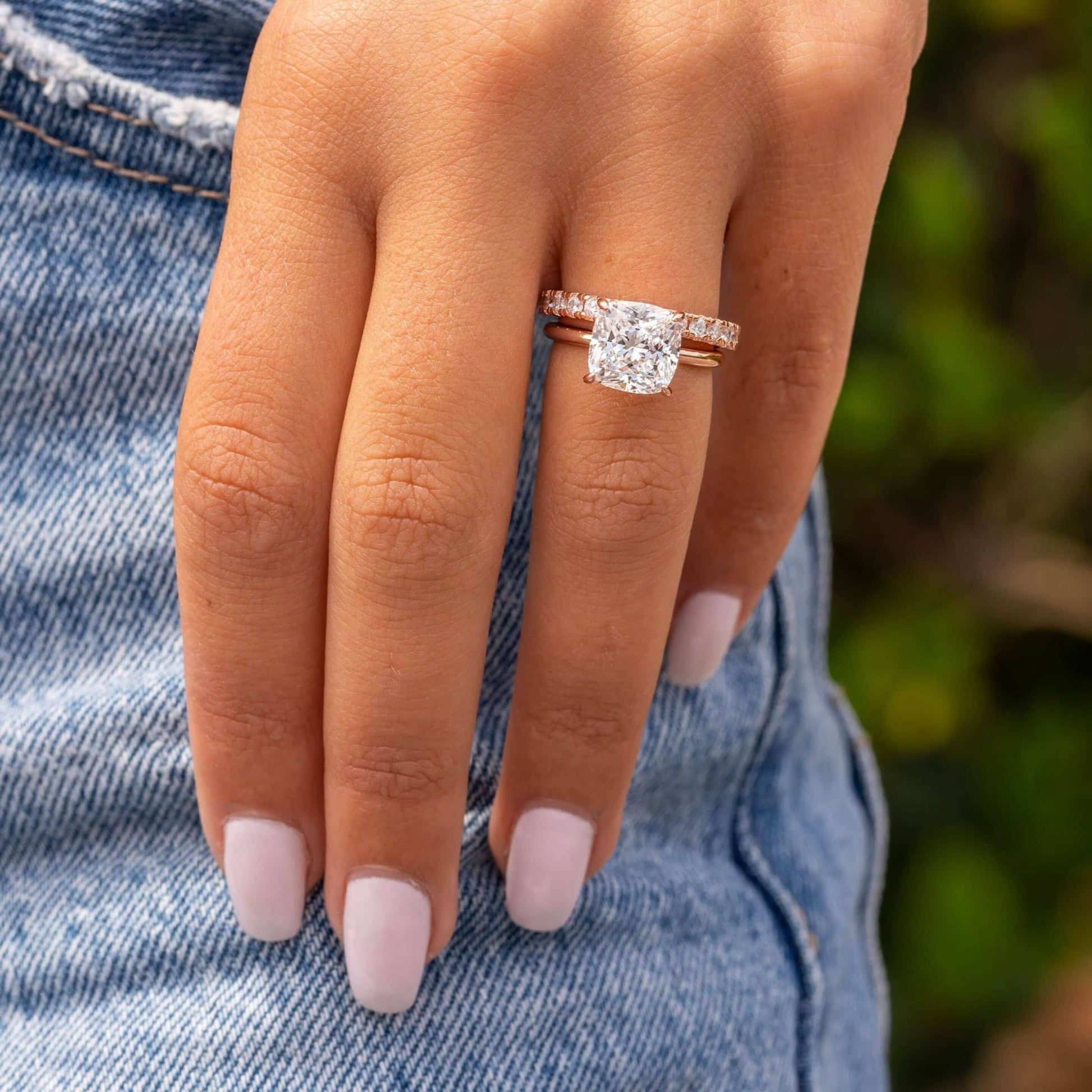 Cushion Cut Diamond Halo Ring