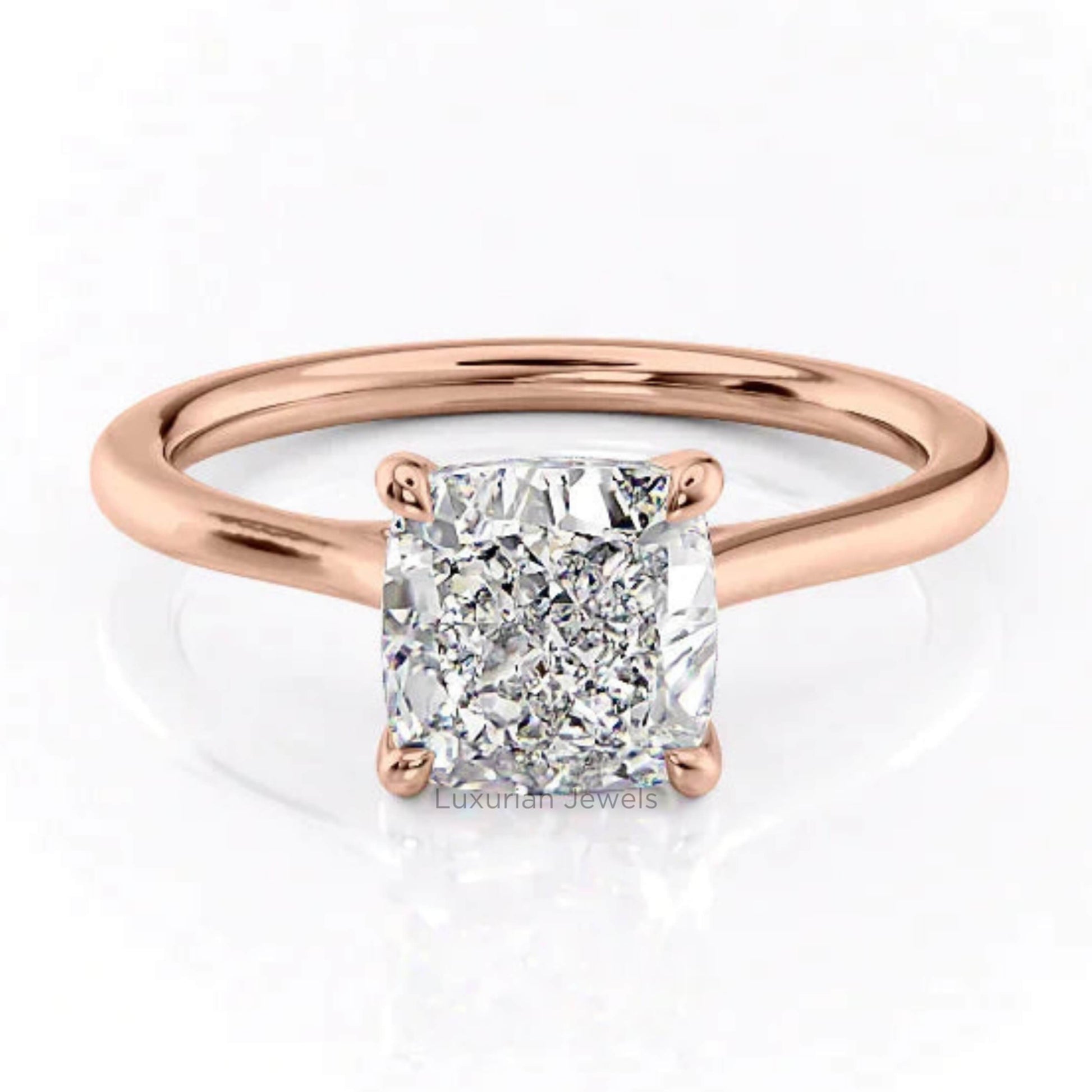 Cushion Cut Lab Grown Diamond Ring