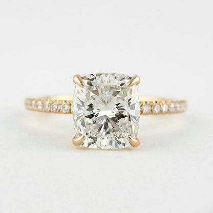 Cushion Cut Lab Grown Engagement Ring