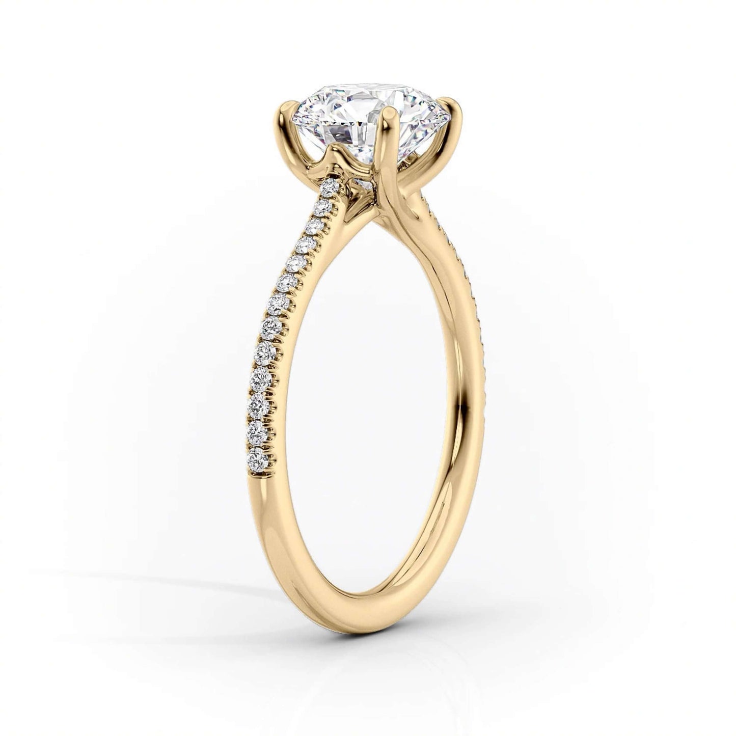 Cushion Cut Ring, 14k solid Gold Ring