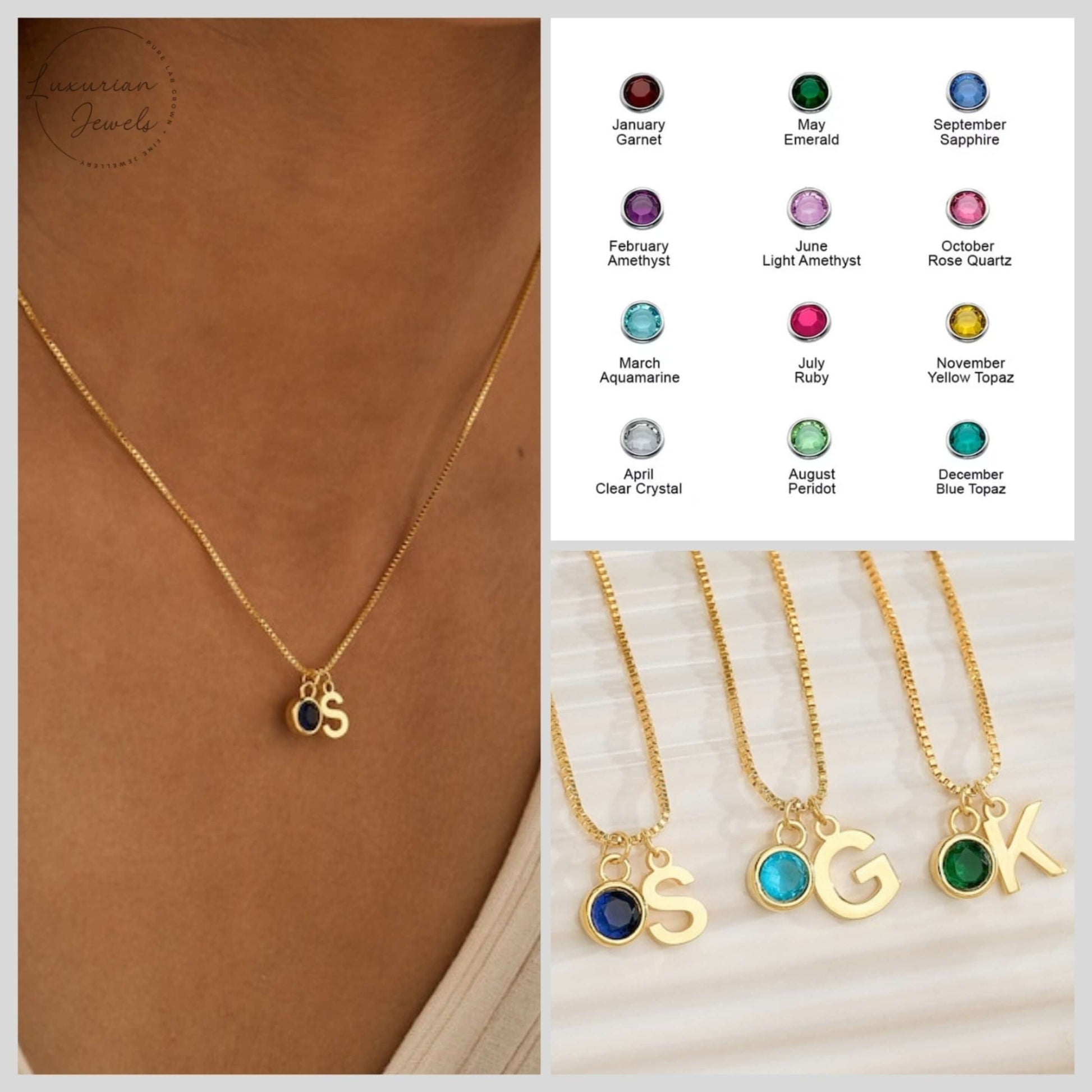 Custom Birthstone Necklace