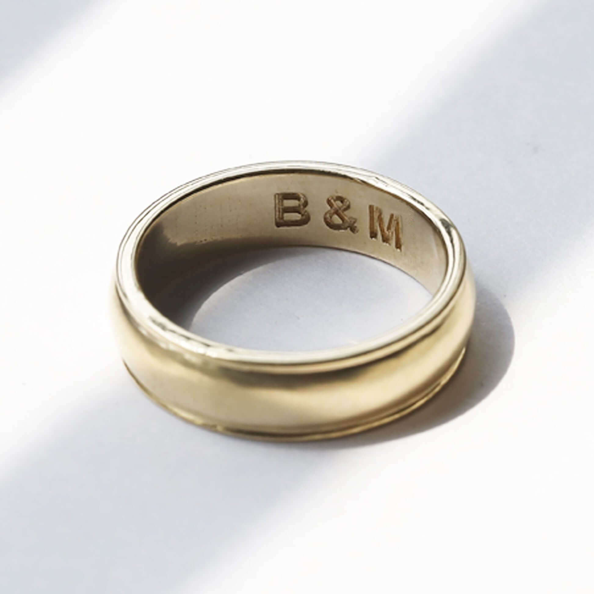 Custom Letter Stacking Couple Ring