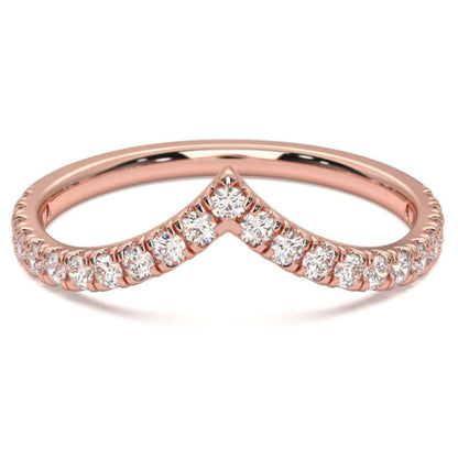 Dainty Chevron Stacking Band For Women