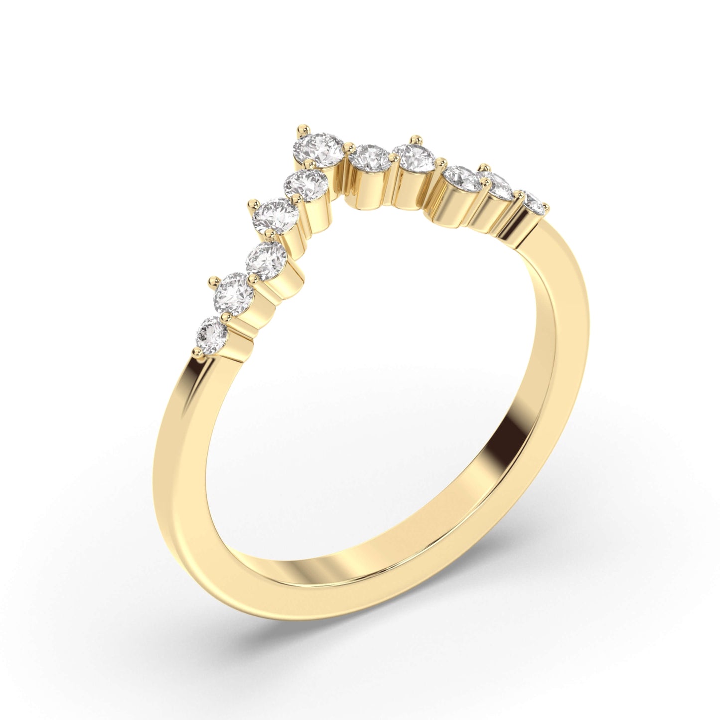 Dainty Half Eternity Diamond Ring