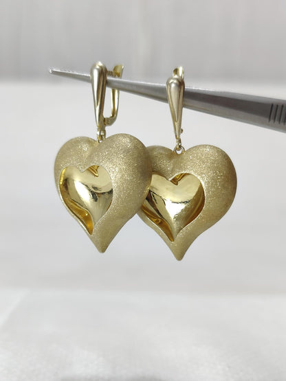 Dainty Heart Hoop Earrings, DAINTY EARRINGS