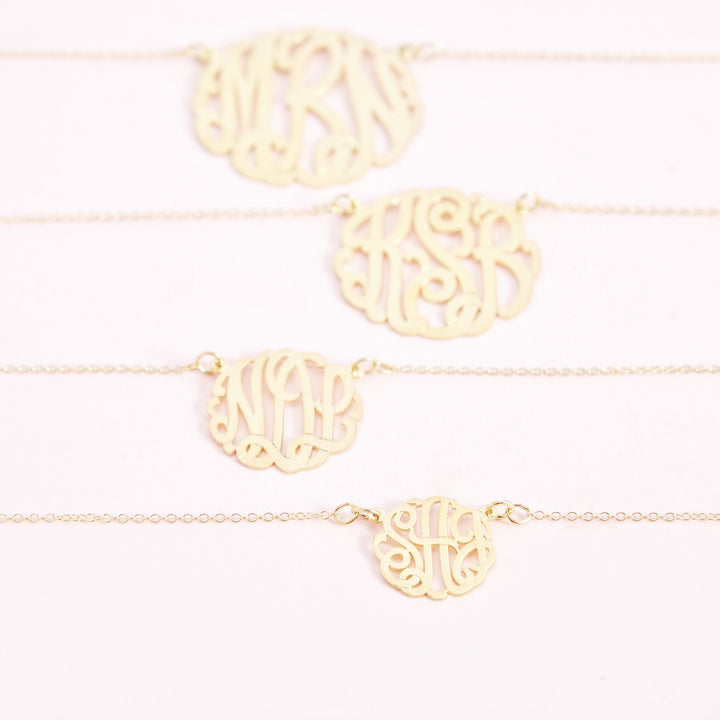 Dainty Monogram Necklace, Monogram Necklace