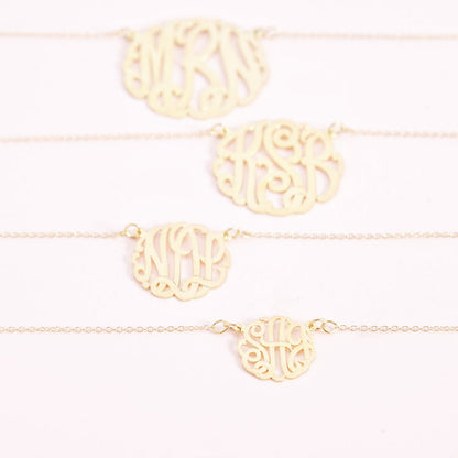 Dainty Monogram Necklace, Monogram Necklace