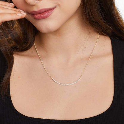 Dainty Pave Diamond Necklace 