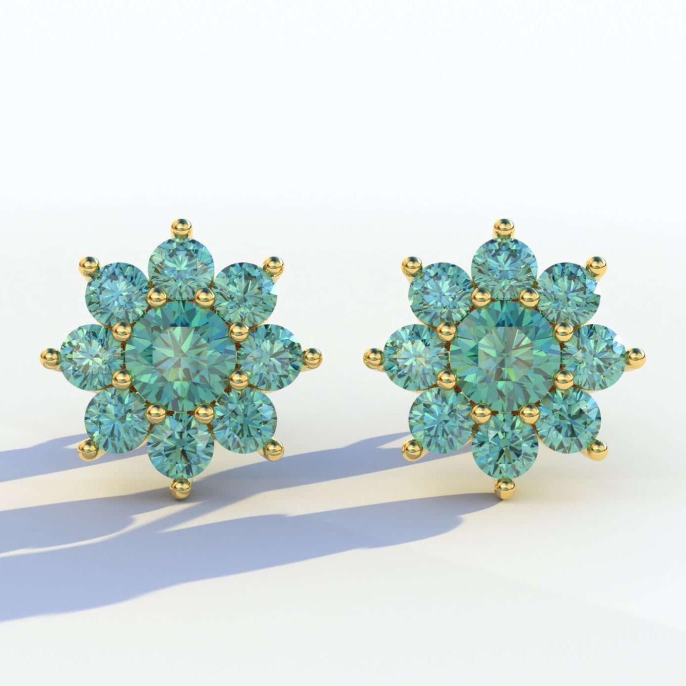 Daisy Diamond Stud Earrings