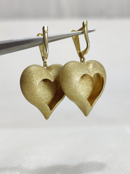 Delicate Simple Love Hoop Earrings