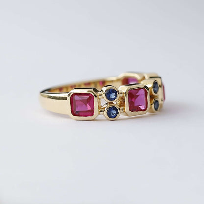 Delicate ruby engagement ring 