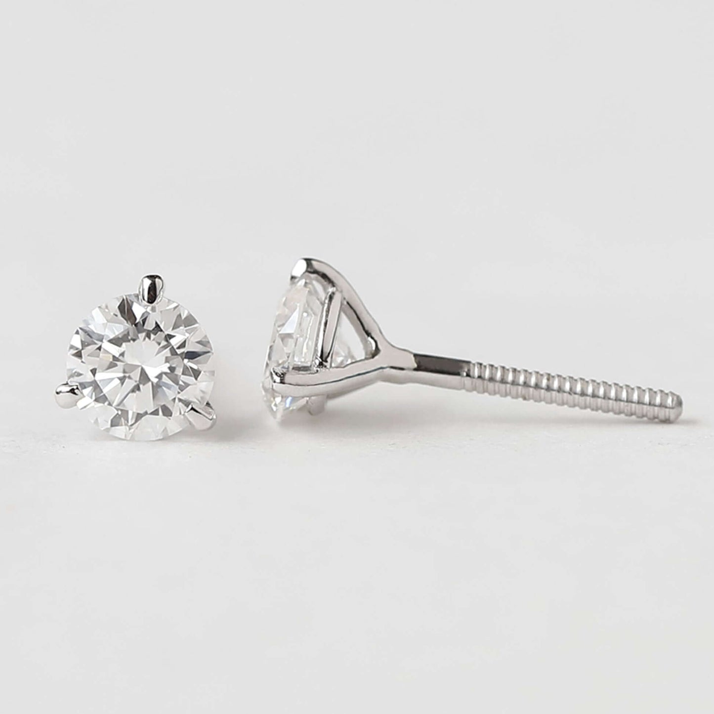 Diamond Bezel Set Stud Earrings