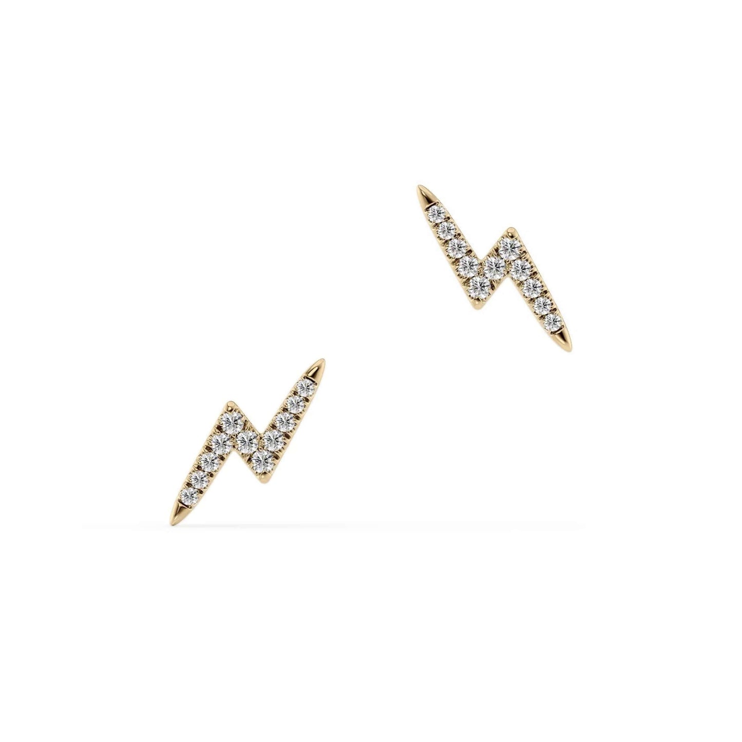 Diamond Celestial, Solid Gold Studs, Cute Stud