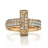 Diamond Petite Cross Ring