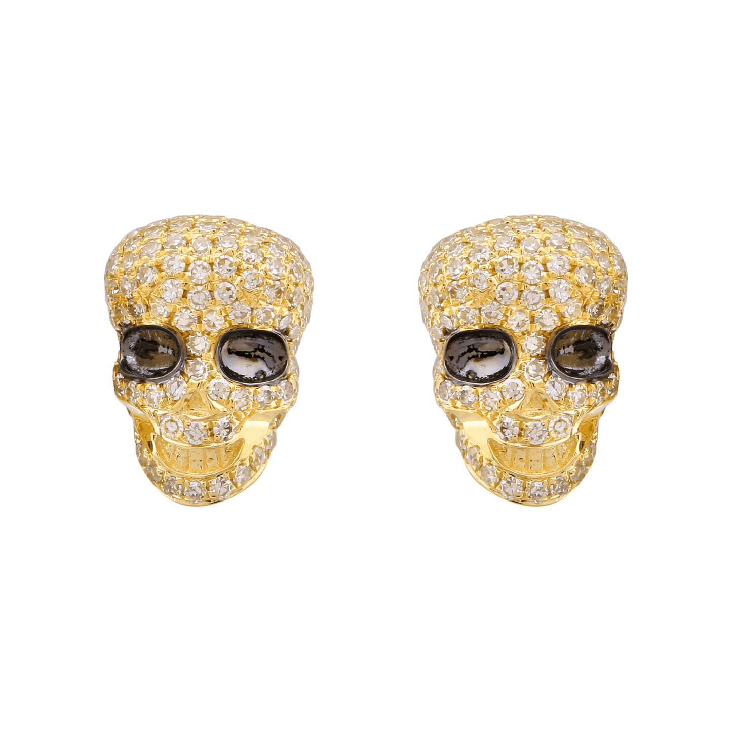 Diamond Skull Ear Studs