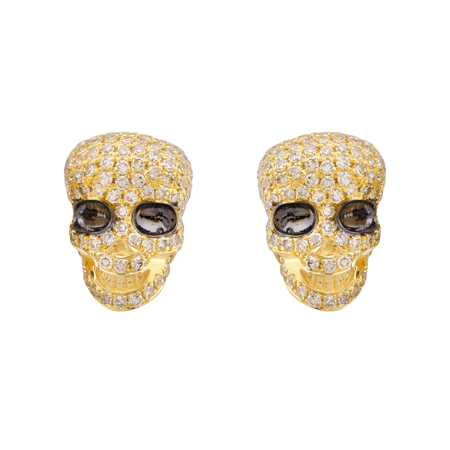 Diamond Skull Ear Studs