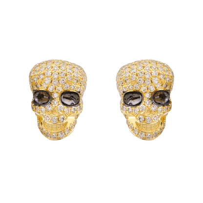 Diamond Skull Ear Studs