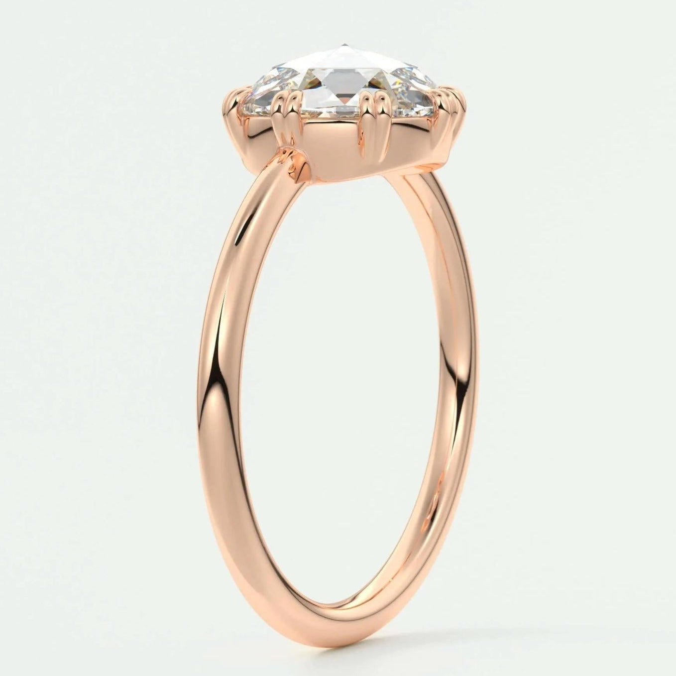 Diamond Solitaire Ring, 18k gold Diamond Ring