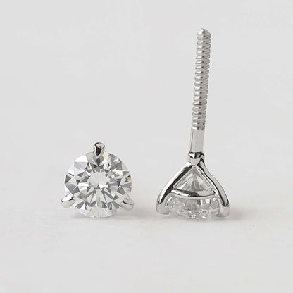 Diamond Solitaire Stud Earrings