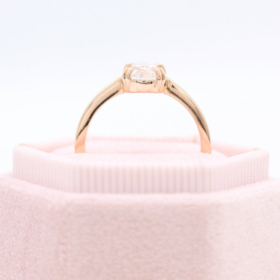 Double Claw Prong Solitaire Ring