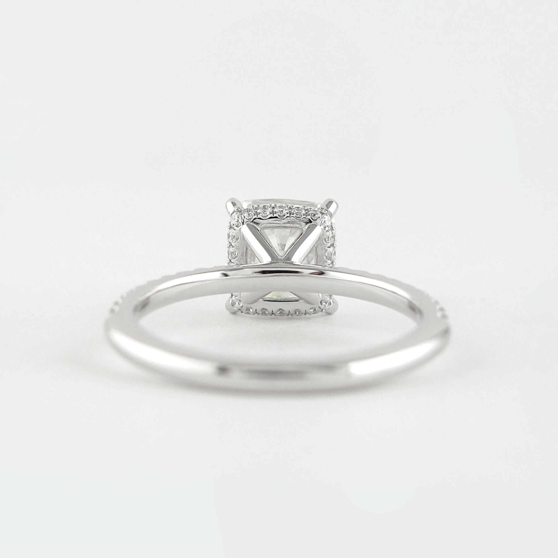 Elongated Cushion Cut Moissanite Diamond Ring