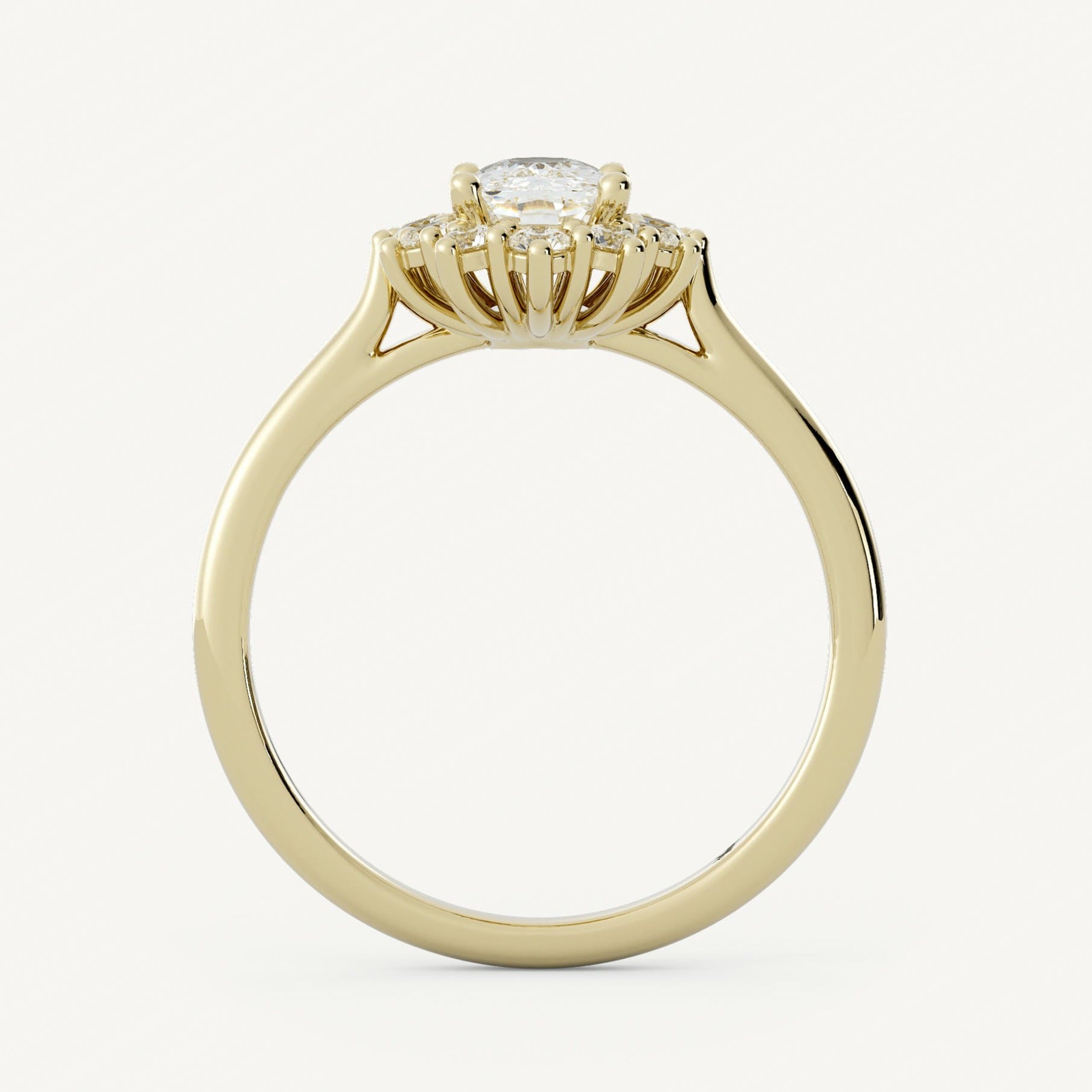 Elongated Cushion Halo Ring