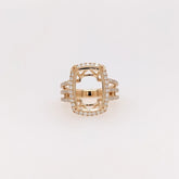 Elongated Cushion Shape Semi Mount Ring