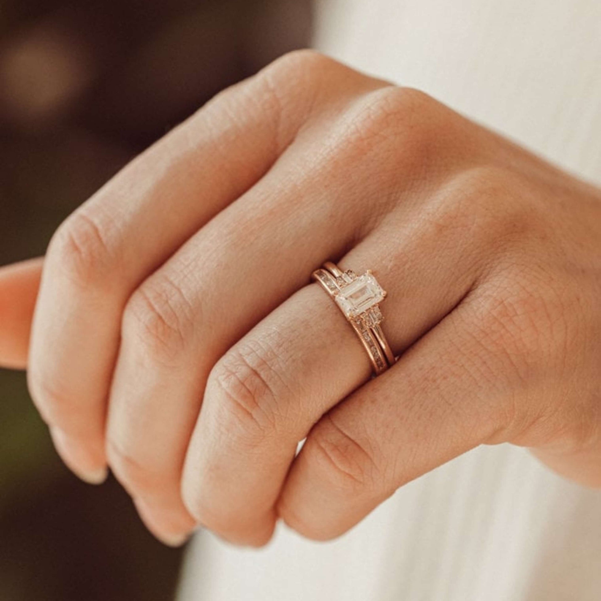 Emerald Cut Diamond Engagement Ring