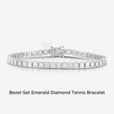 Emerald Cut Diamond Tennis Bracelets