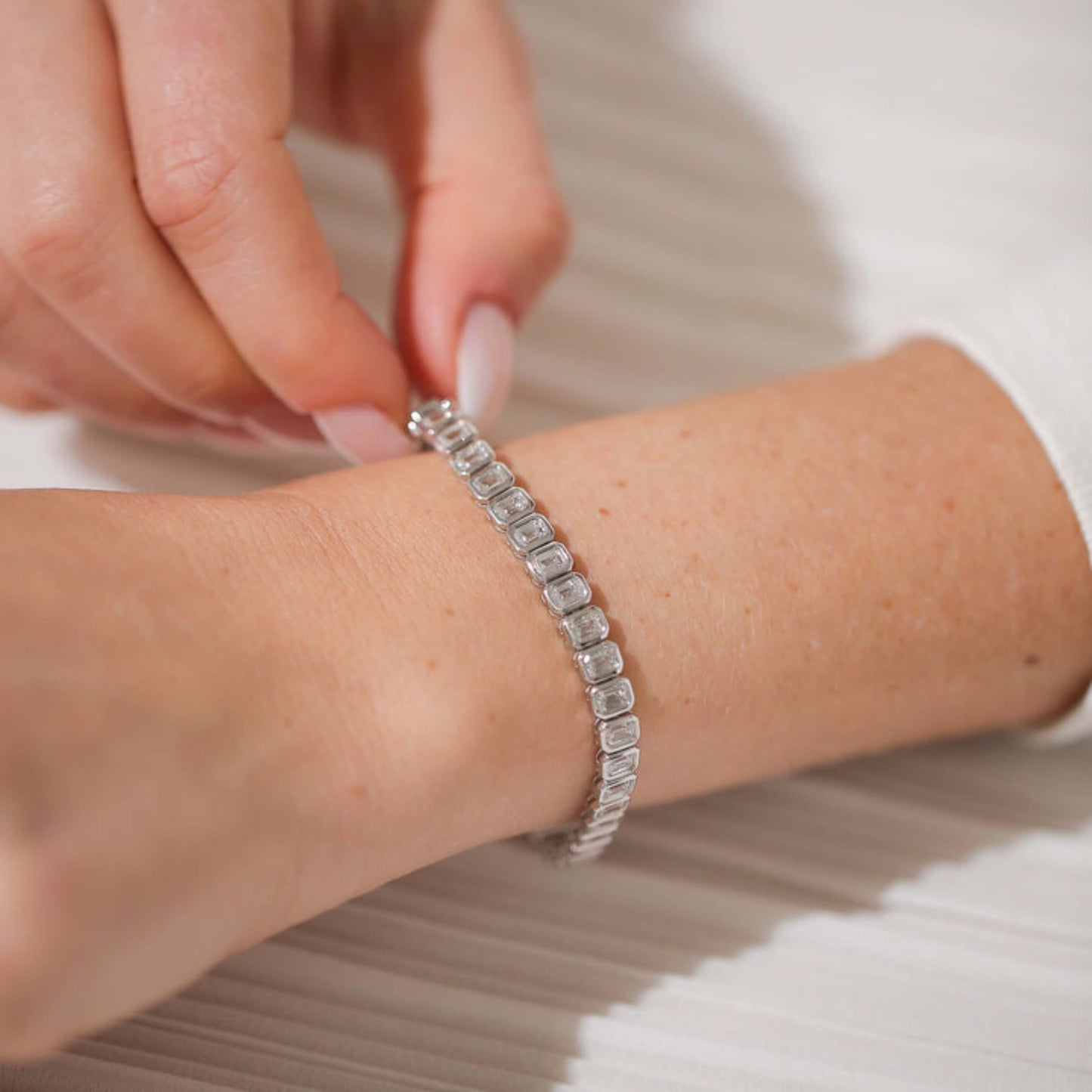 Emerald Cut Tennis Bracelet