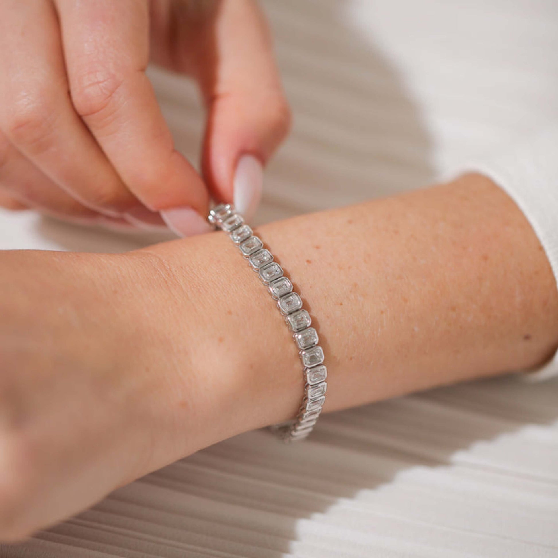 Emerald Cut Tennis Bracelet