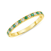 Emerald and Diamond Eternity Band