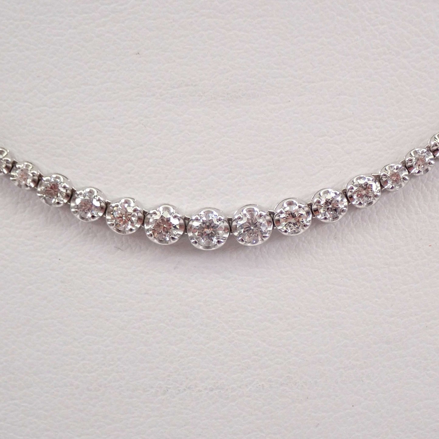 F+ Round Cut Moissanite Diamond Tennis Necklace