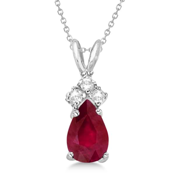 Fancy Garnet Teardrop Pear Shaped Necklace