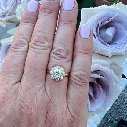 Floral Cluster Diamond Ring