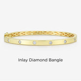 Flush Set Round Cut Lab Diamond Bangle