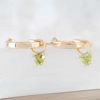 Gold Diamond Earrings, Diamond Hoops Earrings