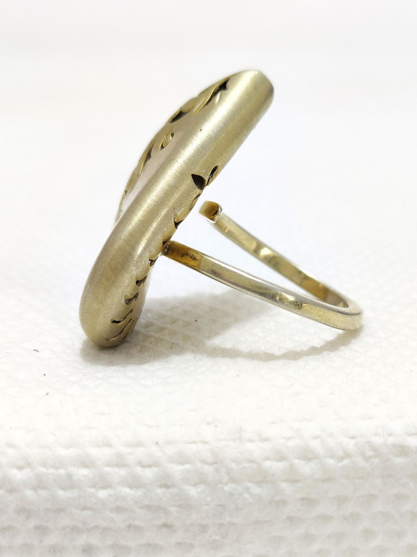 Gold Plated Pear Shape Ring