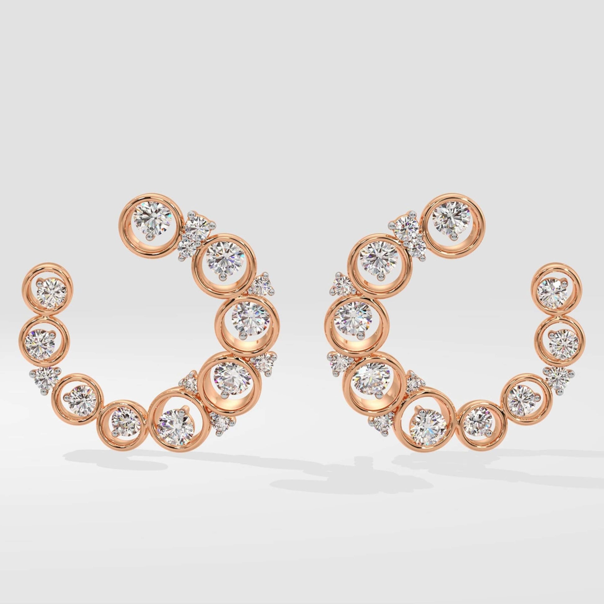 Half Circle Stud Earrings