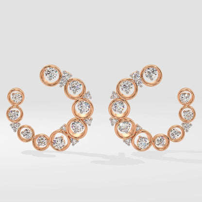 Half Circle Stud Earrings