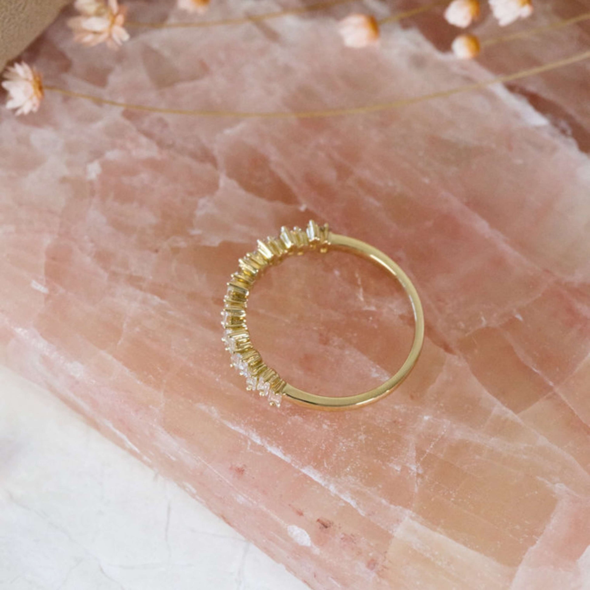 Half Eternity Band, Baguette Cut Diamond