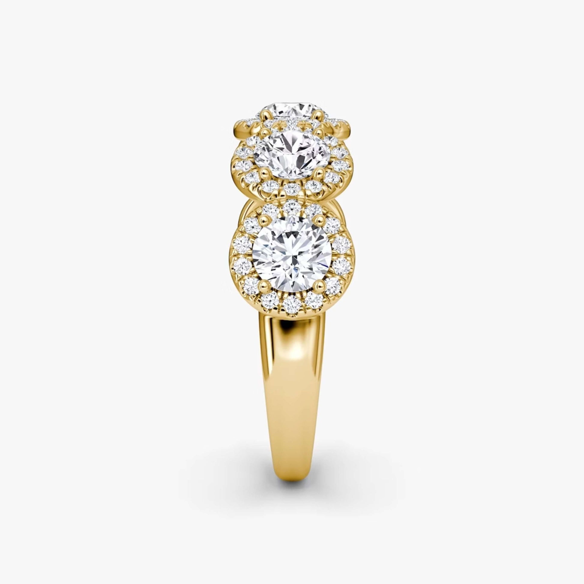 Half Eternity Ring, Dainty Gold Ring