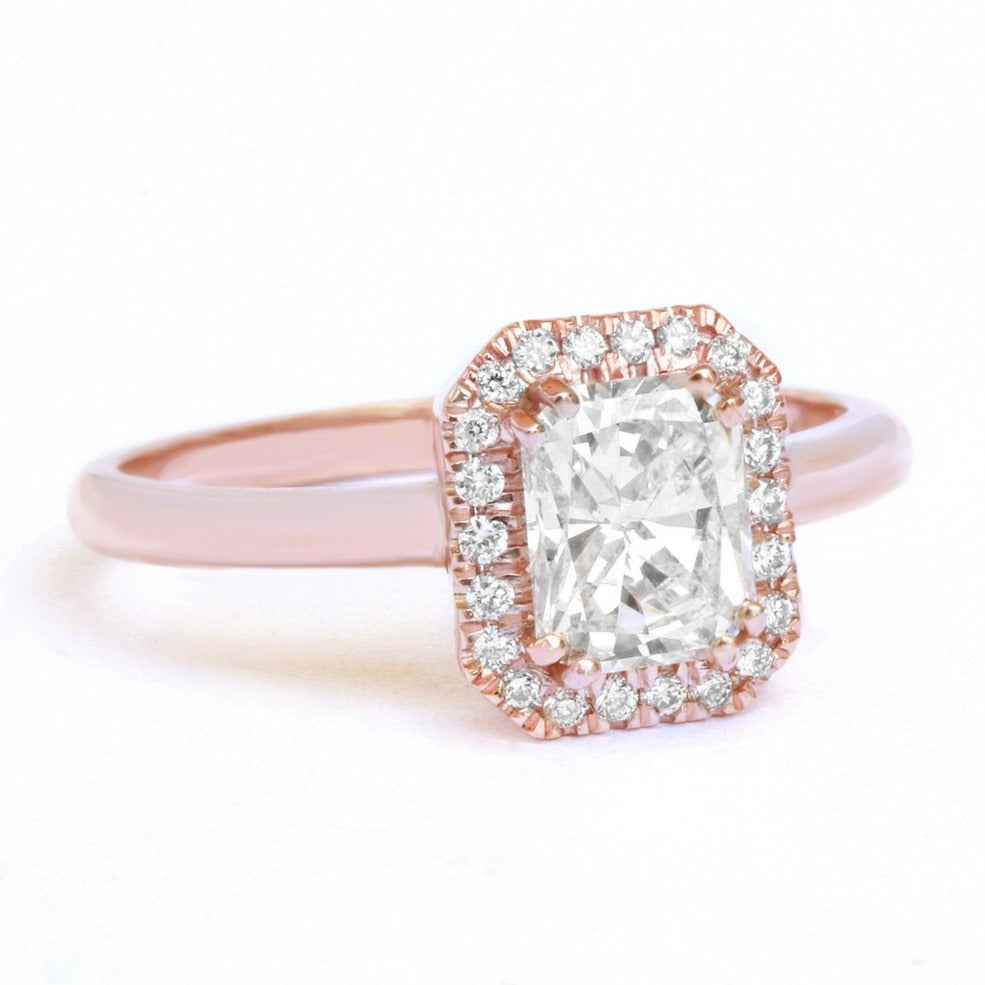 Halo Diamond Solitaire Ring